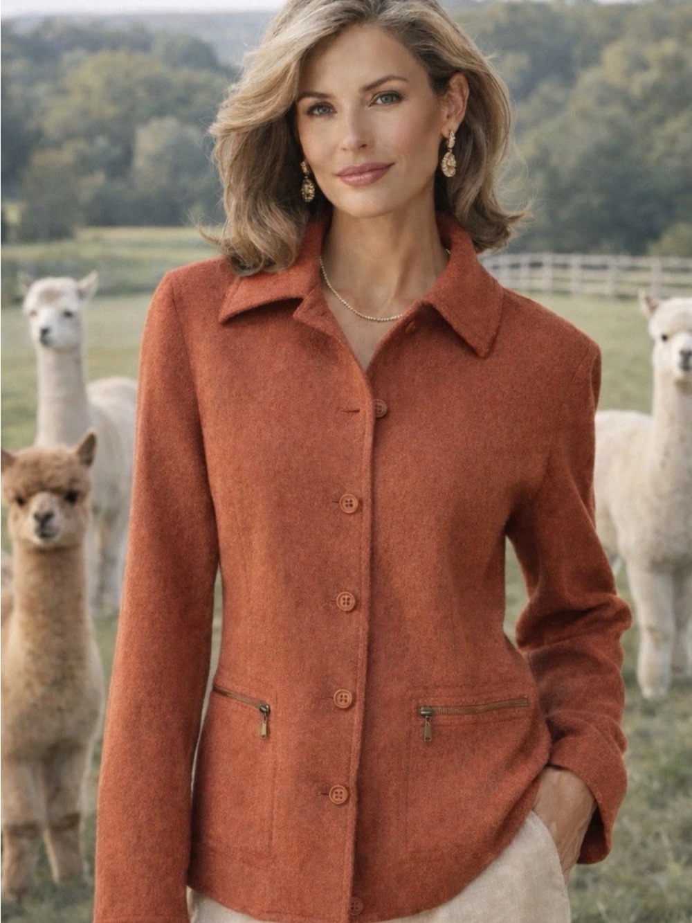 Talbots petite alpaca blend women’s Medium blazer/jacket front pockets Like new